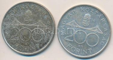 1994. 200Ft Ag "Deák" (2x) T:2- Adamo F13.1