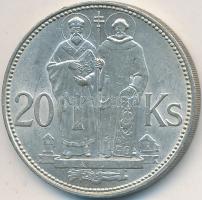Szlovákia 1941. 20K Ag "Szent Cirill és Szent Metód" T:2 Slovakia 1941. 20 Korun Ag "St. Kyrill and St. Methodius" C:XF
