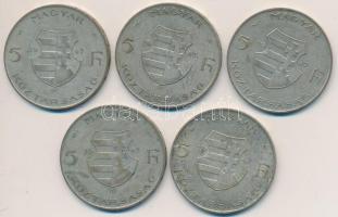 1947. 5Ft Ag "Kossuth" (5x) T:2- Adamo F8.1