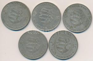 1947. 5Ft Ag "Kossuth" (5x) T:2- Adamo F8.1