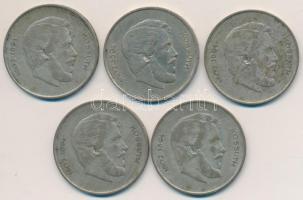 1947. 5Ft Ag "Kossuth" (5x) T:2-
Adamo F8.1