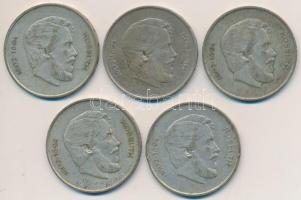 1947. 5Ft Ag "Kossuth" (5x) T:2-
Adamo F8.1