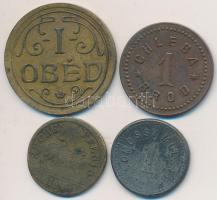 4db klf magyar és külföldi fém bárca T:vegyes