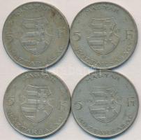 1947. 5Ft Ag "Kossuth" (4x) T:2- Adamo F8.1