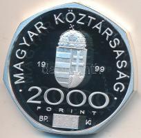 1999. 2000Ft Ag "A 2000. évforduló" tanúsítvánnyal dísztokban T:PP