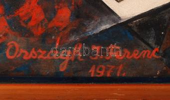 Országh Imre Ferenc (1901-1974): Ballada. Olaj, karton, jelzett, keretben, 70×50 cm