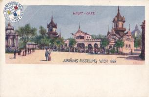 1898 Vienna, Wien I. Jubiläums Austellung, Haupt-Café / Jubilee exhibition, cafe, Philipp & Kramer Nr. 31. (EK)