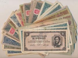 56db-os vegyes, magyar pengő bankjegy tétel T:vegyes