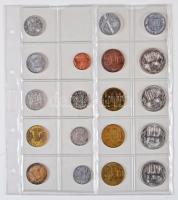 Románia / Vegyes fémpénz gyűjtemény berakólapokon T:vegyes
Romania / Mixed coin collection in sheets...