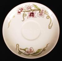 Zsolnay tavasz mintás teás készlet, kézzel festett, jelzett, hibátlan, eredeti dobozában