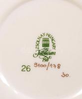 Zsolnay tavasz mintás teás készlet, kézzel festett, jelzett, hibátlan, eredeti dobozában