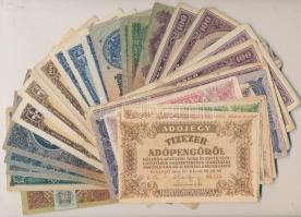 42db-os vegyes, magyar pengő bankjegy tétel T:vegyes