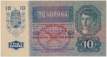 1915. 10K felülbélyegzés nélkül T:II-,III Adamo K11