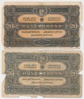 1913. 20K + 1920. 20K (3x) T:vegyes