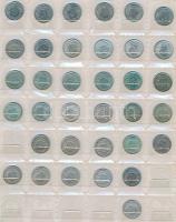 Svájc 1913-1967. 1/2Fr Ag (27x) + 1968-1973. 1/2Fr (8x) berakólapon T:vegyes Switzerland 1913-1967. 1/2 Francs Ag (27x) + 1968-1973. 1/2 Francs (8x) on sheet C:mixed