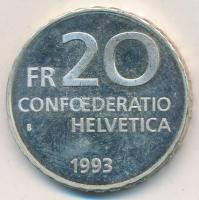 Svájc 1993. 20Fr Ag "Paracelsus" T:exPP Switzerland 1993. 20 Francs Ag "Paracelsus" C:exPP