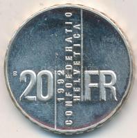 Svájc 1992. 20Fr Ag "Gertrud Kurz" T:exPP Switzerland 1992. 20 Francs Ag "Gertrud Kurz" C:exPP