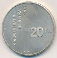 Svájc 1991B 20Fr Ag "700 éves az Államszövetség" T:2 Switzerland 1991B 20 Francs Ag "700 Years of Confederation" C:XF