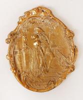 Szerelmesek, réz falikép, 17×14 cm