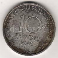 1948. 10Ft Ag "Széchenyi" T:3 részben korr.