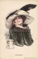 Contentment, Reinthal & Newman N.Y. water Color series No. 383. s: Harrison Fischer