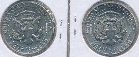 Amerikai Egyesült Államok 1974. 1/2$ "Kennedy" + 1974D 1/2$ "Kennedy" T:2 USA 1974. 1/2 Dollar "Kennedy" + 1974D 1/2 Dollar "Kennedy" C:XF Krause KM# 202b
