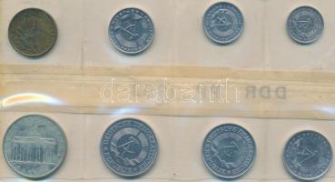 NDK 1982. 1pf-5M 8db-os forgalmi sor T:1
GDR 1982. 1 Pfennig - 5 Mark collectors set with 8pcs of di...
