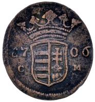 1706C-M X Poltura "II. Rákóczi Ferenc" Kassa (gyöngyös) (6.91g) T:3,2- Hungary 1706C-M X Poltura "Francis II Rákóczi" Kosice (6.91g) C:F,VF Huszár: 1540., Unger II.: 1133.c