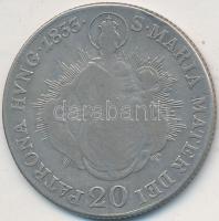 1833B 20Kr Ag "I. Ferenc" T:3-