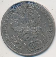 1787B 20Kr Ag "II. József" T:3,2-
Huszár: 1880., Unger: 1329.a
