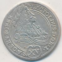 1696. 15kr "I. Lipót" fém utánveret "R" jelzéssel T:1-