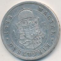 1888KB 1Ft Ag "Barokk címer" T:2-