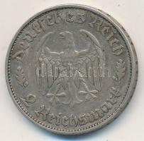 Német 3. Birodalom 1934F 2M Ag "175. évfordulója Schiller születésének" T:2  German Third Reich 1934F 2 Mark Ag "175th Anniversary - Birth of Schiller" C:XF Krause KM# 84