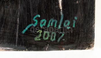 Somlai jelzéssel: Női portré. Olaj, fa lemez, jelzett, 40×30 cm