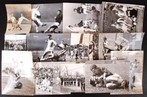 cca 1960-1970 39 db, főként focival kapcsolatos sportfotó, 14x9 és 24x18 cm