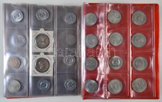 NDK ~1940-1980. Vegyes fémpénz gyűjtemény albumba rendezve T:vegyes GFR ~1940-1980. Mixed coin collection in collectors album C:mixed