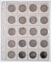 NSZK ~1950-1990. Vegyes fémpénz gyűjtemény berakólapokon T:vegyes GFR ~19850-1990. Mixed coin collection on sheets C:mixed