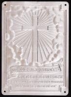 1938 E jelben győzni fogsz feliratú fém kártya, 5x7 cm