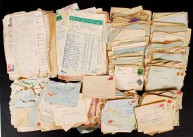 1900-1945 Hagyatéki levelek és számlák nagy szatyorban, érdemes átnézni!