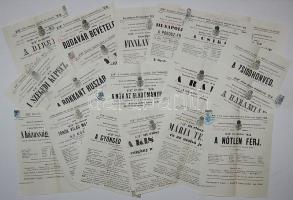 1871 19db színházi plakát / 19 versch. Theater-Plakaten