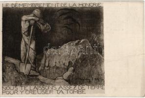 Hungarian irredenta, dismemberment of Hungary cycle II. s: Unghváry Sándor, "Magyarország földarabolása" ciklus II. képe, irredenta lap, 'Magyarország Területi Épségének Védelmi Ligája' s: Unghváry Sándor