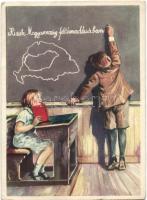 Hungarian irredenta, school class, students (EB)