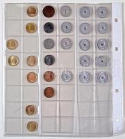 Vegyes magyar forint, fillér gyűjtemény 26db berakólapon T:vegyes