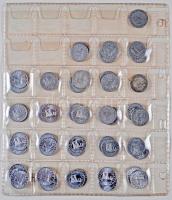 Vegyes magyar forint, fillér gyűjtemény 26db berakólapon T:vegyes
