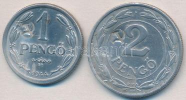 1941-1944. 1P Al + 2P Al utángyártott sarló-kalapács beütéssel T:2-