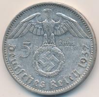 Német 3. Birodalom 1937E 5M Ag "Hindenburg" T:2- German Third Reich 1937E 5 Marks Ag "Hindenburg" C:VF