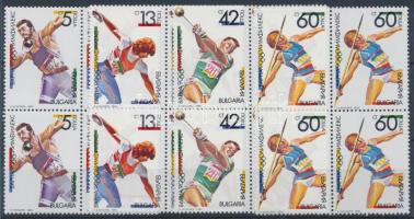 International Stamp Exhibition OLYMPHILEX'90 set in blocks of 4 Nemzetközi Bélyegkiállítás, OLY...