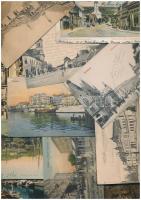37 db régi városképes lap a történelmi Magyarország területeiről, sok érdekességgel / 37 Hungarian pre-1945 postcards