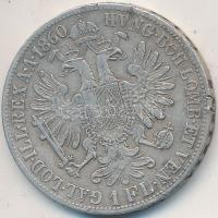 1860B 1Fl Ag "Ferenc József" T:3