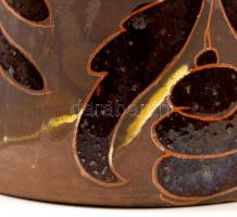 Badár Balázs, ifj. (1896-1972): Váza pár, mázas kerámia, jelzett, piszkos, hibátlan, m:16 cm (2×)